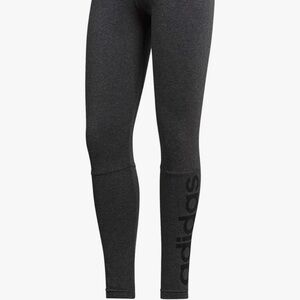 NWT ADIDAS Women's Loungewear High-waisted logo leggings in dark grey/black, S